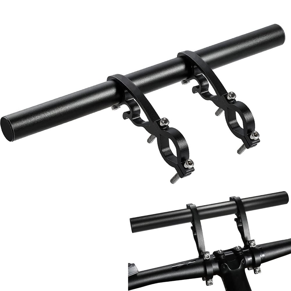 Bike Bicycle Double Handlebar Extender Extension,11.8"(30 cm) Aluminum alloy Super Long Bracket AccessoriesFor Bike Mounts,GPS Units, Headlights,Light Lamp,Phone Mount,For 20mm-32mm caliber