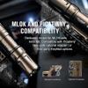 OLIGHT Odin Mini 1250 Lumens Ultra Compact Rechargeable Mlok Mount Tactical Flashlight, Removable Slide Rail-Mount and Remote Switch, Bundled with Picatinny Adapteri view 3