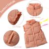 Happy Cherry Kids Boys Girls Autumn Winter Warm Down Padded Vest Button Sleeveless Jacket Waistcoat Outwear Cute Puffer Clothes for Baby Orange 5-6X view 4