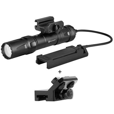 OLIGHT Odin 2000 Lumens Rechargeable Picatinny Rail Mounted Tactical Flashlight with Remote Pressure Switch, Bundled with MLOK Slide Rail Mount Rail Adapter for Odin Mini and Odin Light