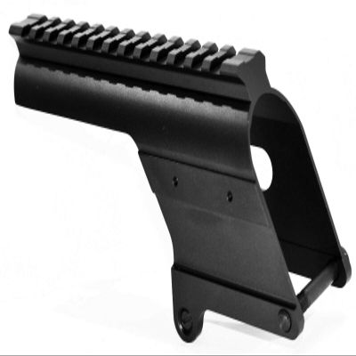 Trinity Picatinny Weaver Rail Mount for Stevens 320 20 Gauge  Aluminum Saddle Style Receiver Adapter, 13 Slot See-Through Rail, Black