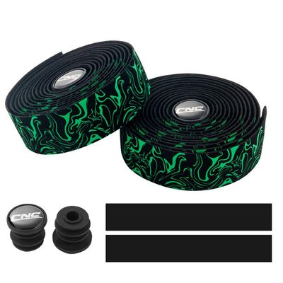 Skdayy Handlebar Tape Bicycle Handlebar Tape, 2350mm Road Bike Bar Tapes,Red/Blue/Green/Yellow/Orange/Pink bar Tape (Color : Black Green)