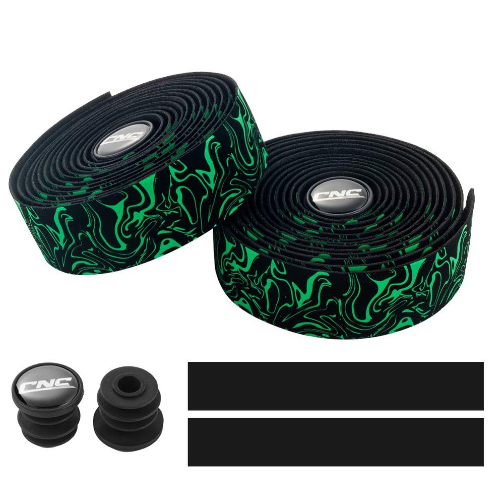 Skdayy Handlebar Tape Bicycle Handlebar Tape, 2350mm Road Bike Bar Tapes,Red/Blue/Green/Yellow/Orange/Pink bar Tape (Color : Black Green)