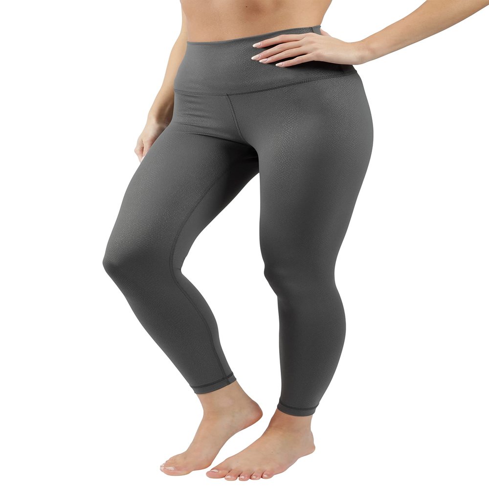 90 Degree By Reflex - Performance Activewear - Printed Yoga Leggings - Python Shire Green- XS