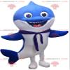 SPOTSOUND Blue and white shark REDBROKOLY Mascot, sea costume view 1
