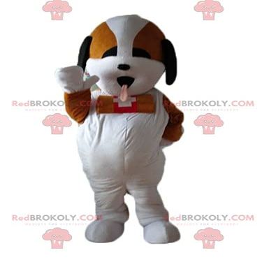 SPOTSOUND Saint-Bernard REDBROKOLY Mascot tricolor rescue dog