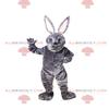 SPOTSOUND Gray rabbit REDBROKOLY Mascot. Bunny costume view 1