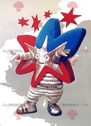 SPOTSOUND Red, blue and silver star REDBROKOLY Mascot