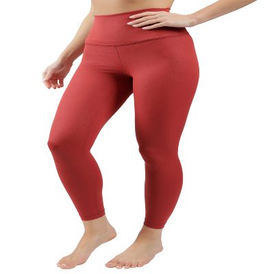 90 Degree By Reflex | Performance Activewear | Printed Yoga Leggings | Python Sangria- XL