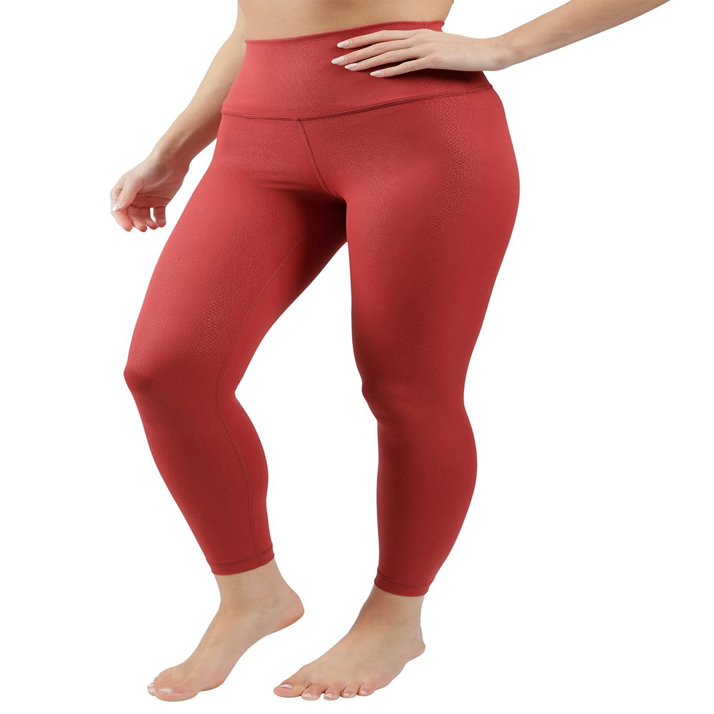 90 Degree By Reflex | Performance Activewear | Printed Yoga Leggings | Python Sangria- XL