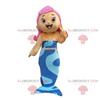 SPOTSOUND Mermaid REDBROKOLY Mascot with pink hair. Mermaid costume view 1