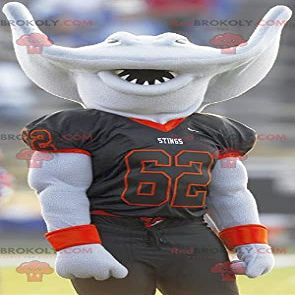Aquatic stingray REDBROKOLY Mascot in sportswear
