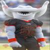 Aquatic stingray REDBROKOLY Mascot in sportswear view 1