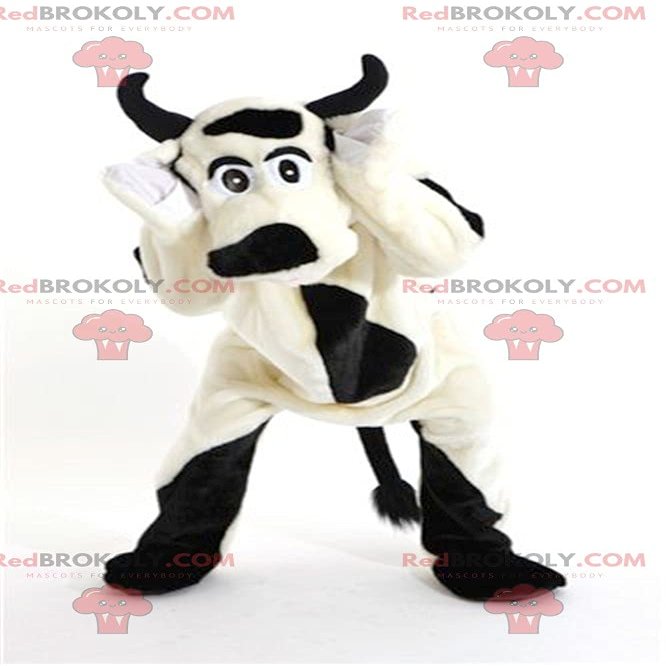 SPOTSOUND White cow and black dog REDBROKOLY Mascot