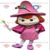 SPOTSOUND Pink fairy REDBROKOLY Mascot with a hat and a wand view 1