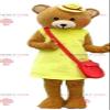 SPOTSOUND Teddy bear REDBROKOLY Mascot, female bear costume, female REDBROKOLY Mascot view 1