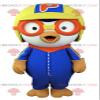 SPOTSOUND White bird REDBROKOLY Mascot dressed in colorful aviator outfit