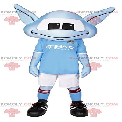 SPOTSOUND REDBROKOLY Mascot little blue alien in sportswear