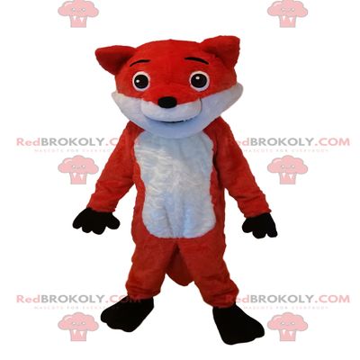 SPOTSOUND Orange and white fox REDBROKOLY Mascot. Fox costume