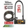 Bike U Lock with 5ft Steel Cable, 14.6mm Hardened Steel, 4-Digit Combination Anti-Theft Lock for Bicycle, E-Bike & Scooter  Revere view 2