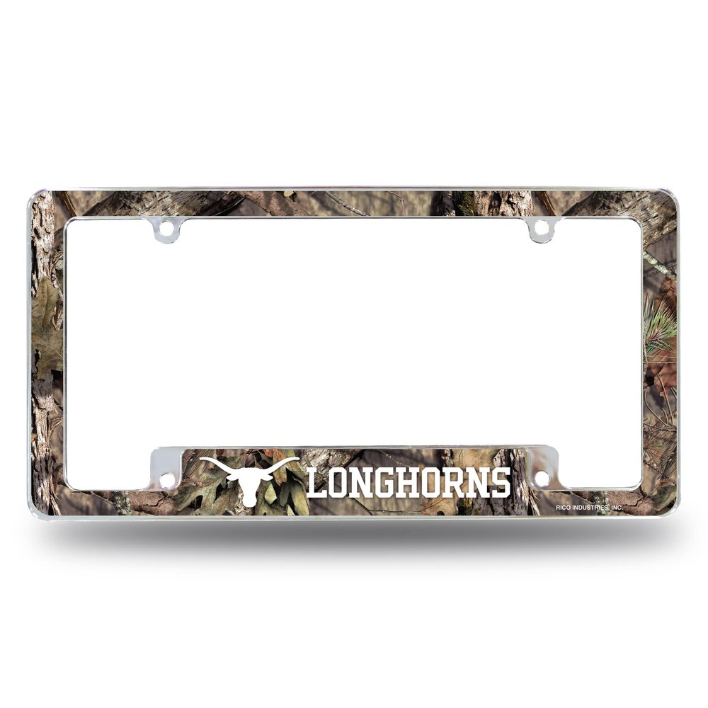 Rico AFC260130BMO Texas University/Mossy Oak Camo Break-Up Country All Over Chrome Frame (Bottom Oriented)