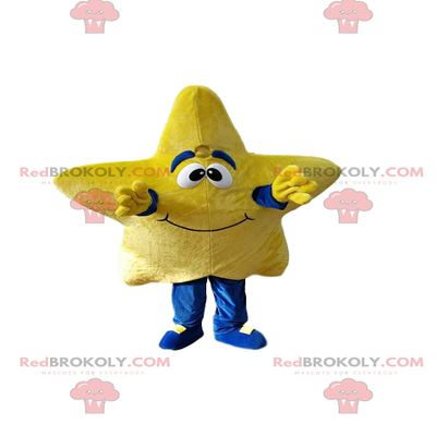 SPOTSOUND Smiling yellow star REDBROKOLY Mascot. Star costume