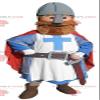 SPOTSOUND Knight REDBROKOLY Mascot dressed in red blue and white view 1