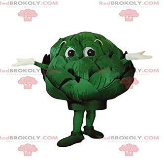 SPOTSOUND Green artichoke REDBROKOLY Mascot. Artichoke costume