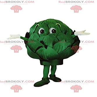 SPOTSOUND Green artichoke REDBROKOLY Mascot. Artichoke costume