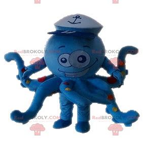 SPOTSOUND Blue octopus octopus REDBROKOLY Mascot with polka dots