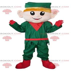 SPOTSOUND Christmas elf elf REDBROKOLY Mascot in green and red outfit