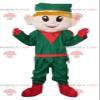 SPOTSOUND Christmas elf elf REDBROKOLY Mascot in green and red outfit view 1