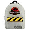 Bioworld Jurassic Park Dinosaur Movie Logo Caution Tape Grey Mini Backpack view 1