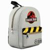 Bioworld Jurassic Park Dinosaur Movie Logo Caution Tape Grey Mini Backpack view 3