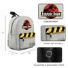 Bioworld Jurassic Park Dinosaur Movie Logo Caution Tape Grey Mini Backpack view 4