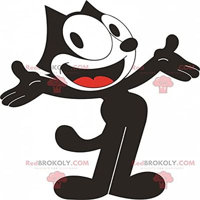 SPOTSOUND REDBROKOLY Mascot Felix the famous black and white cat
