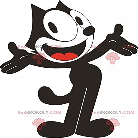 SPOTSOUND REDBROKOLY Mascot Felix the famous black and white cat