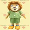 SPOTSOUND REDBROKOLY Mascot lion cub in green outfit view 1