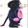 SPOTSOUND Very fun black and pink donkey REDBROKOLY Mascot