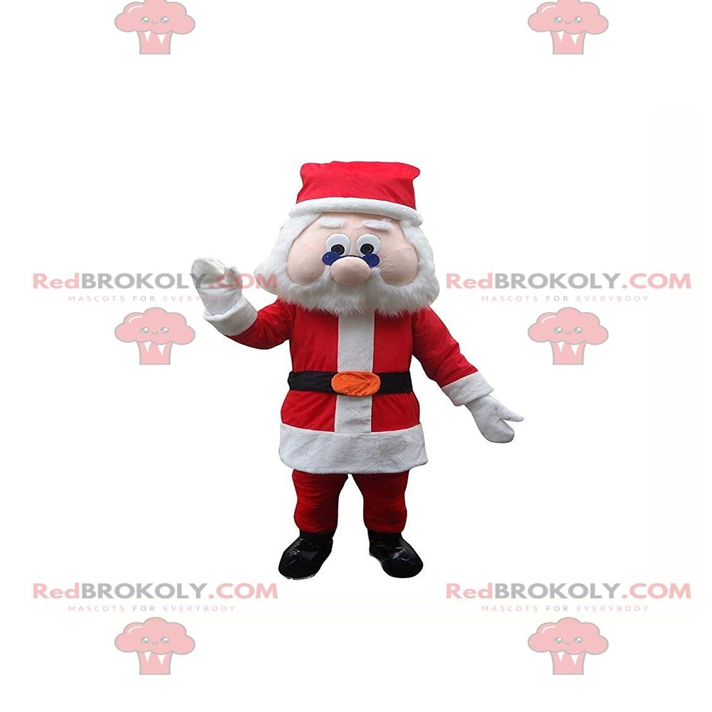 SPOTSOUND Santa Claus REDBROKOLY Mascot with a red and white outfit