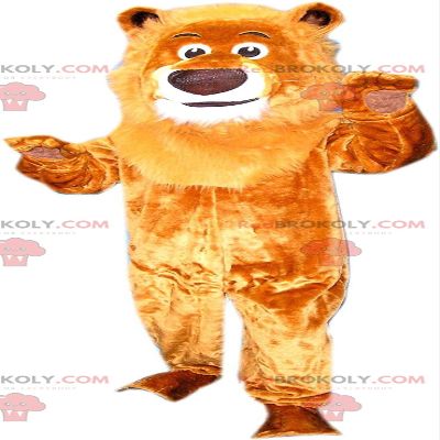 SPOTSOUND Brown lion REDBROKOLY Mascot with large mane, feline costume