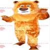 SPOTSOUND Brown lion REDBROKOLY Mascot with large mane, feline costume view 1