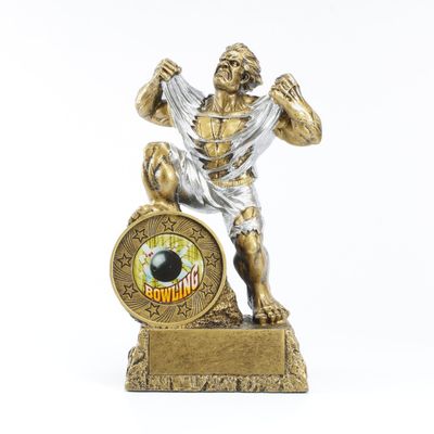 Decade Awards Large Monster Bowling Trophy - 9.5 Inch Tall | Bowling Victory Beast Award  Engraved Plate on Request