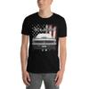 1972 Cuda Muscle Car American Flag Patriotic Short-Sleeve Unisex T-Shirt view 2