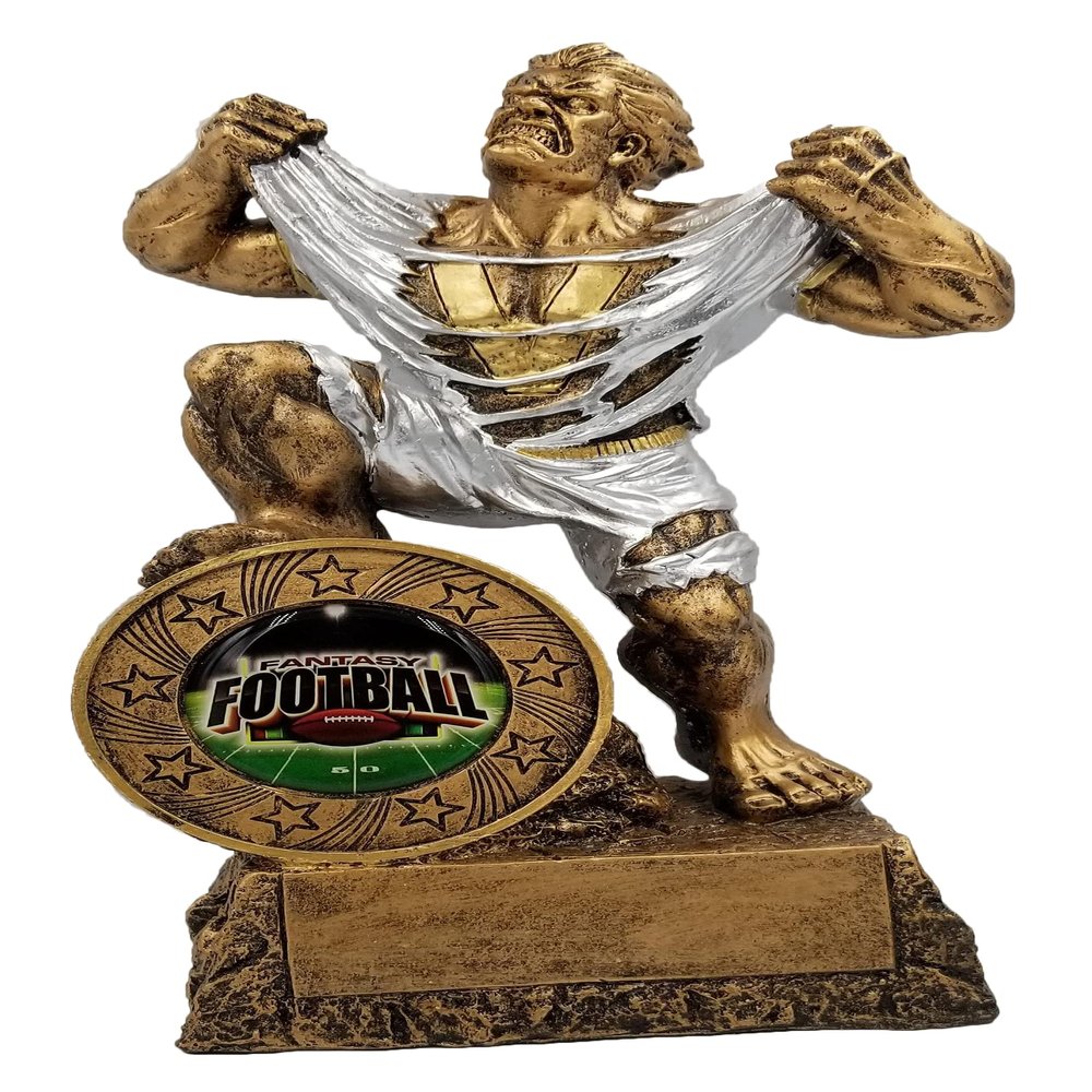 Decade Awards Monster Fantasy Football Trophy, Large - 9.5 Inch Tall/Large Victory Beast FFL Award - Engraved Plate on Request