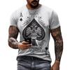 HUAFOOK Mens 3D Poker Pattern Vintage T Shirts Graphic Tees Casual Short Sleeve Crewneck Tshirt Funny Casual Shirt (Small,7) view 1