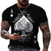 HUAFOOK Mens 3D Poker Pattern Vintage T Shirts Graphic Tees Casual Short Sleeve Crewneck Tshirt Funny Casual Shirt (X-Large,1) view 1