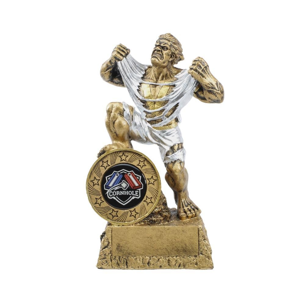 Decade Awards Large Monster Cornhole Trophy - 9.5 Inch Tall | Lawn Game Victory Beast Award Engraved Plate on Request
