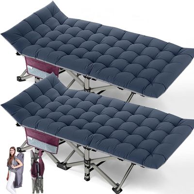 Barbella Folding Camping Cot, 2 Pack Portable Sleeping Cot with Mattress, Foldable Outdoor Bed Guest Bed with Carry Bag for Home, Office & Outdoor Use