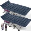 Barbella Folding Camping Cot, 2 Pack Portable Sleeping Cot with Mattress, Foldable Outdoor Bed Guest Bed with Carry Bag for Home, Office & Outdoor Use view 1